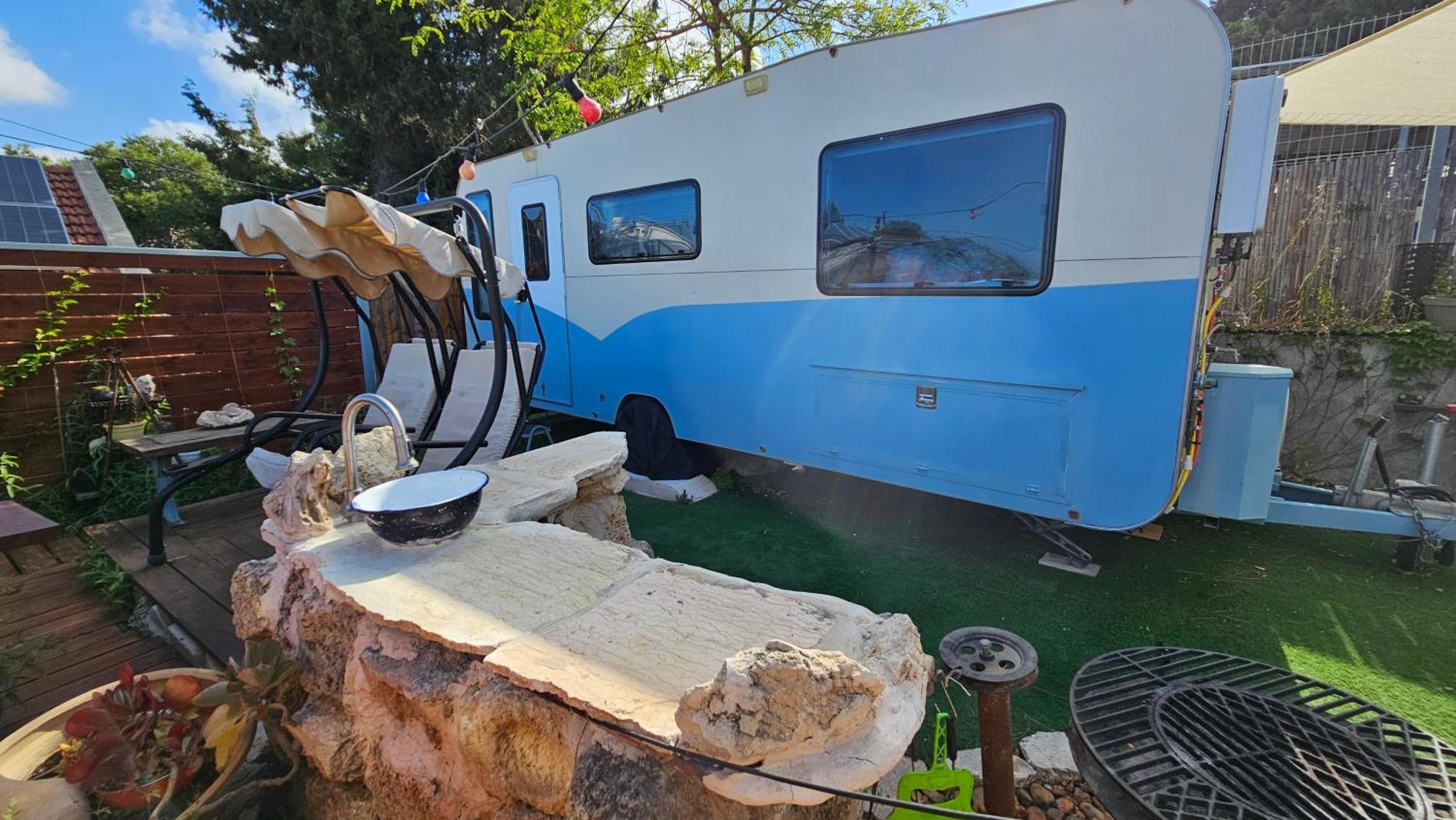 Cozy Seaview Glamping Caravan HaBonim Exterior foto